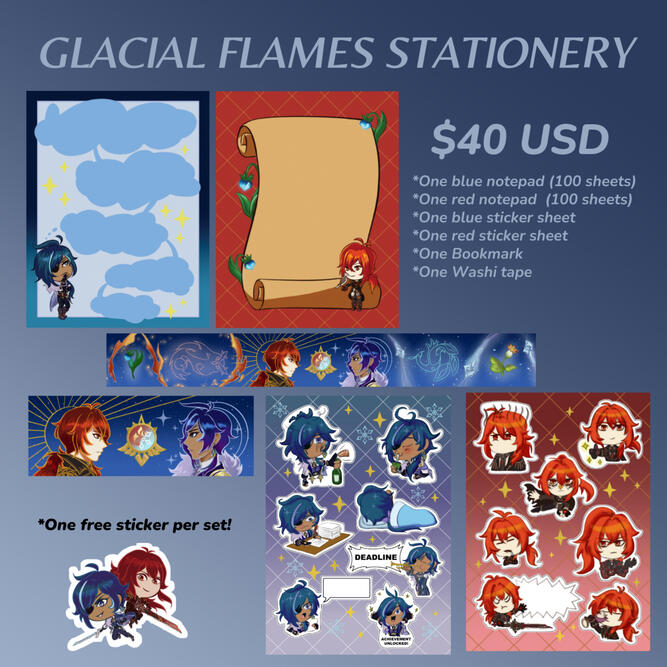 Genshin Impact stationery Genshin Impact stationery