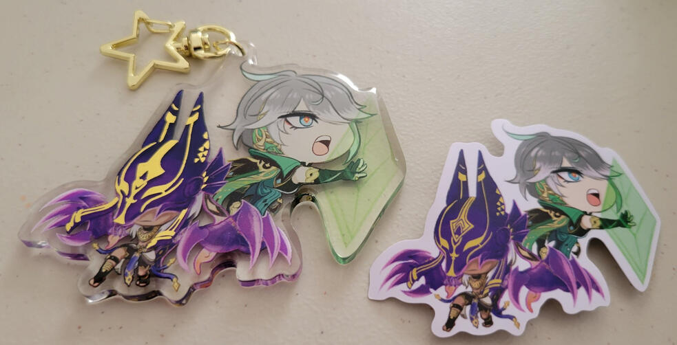 [SAMPLES] Cyno x Alhaitham charm and sticker